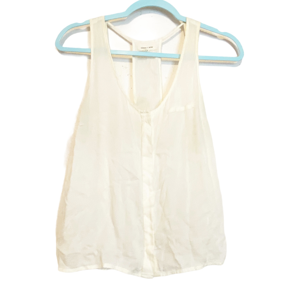 Silence + Noise Urban Outfitters Cream Crop Tank